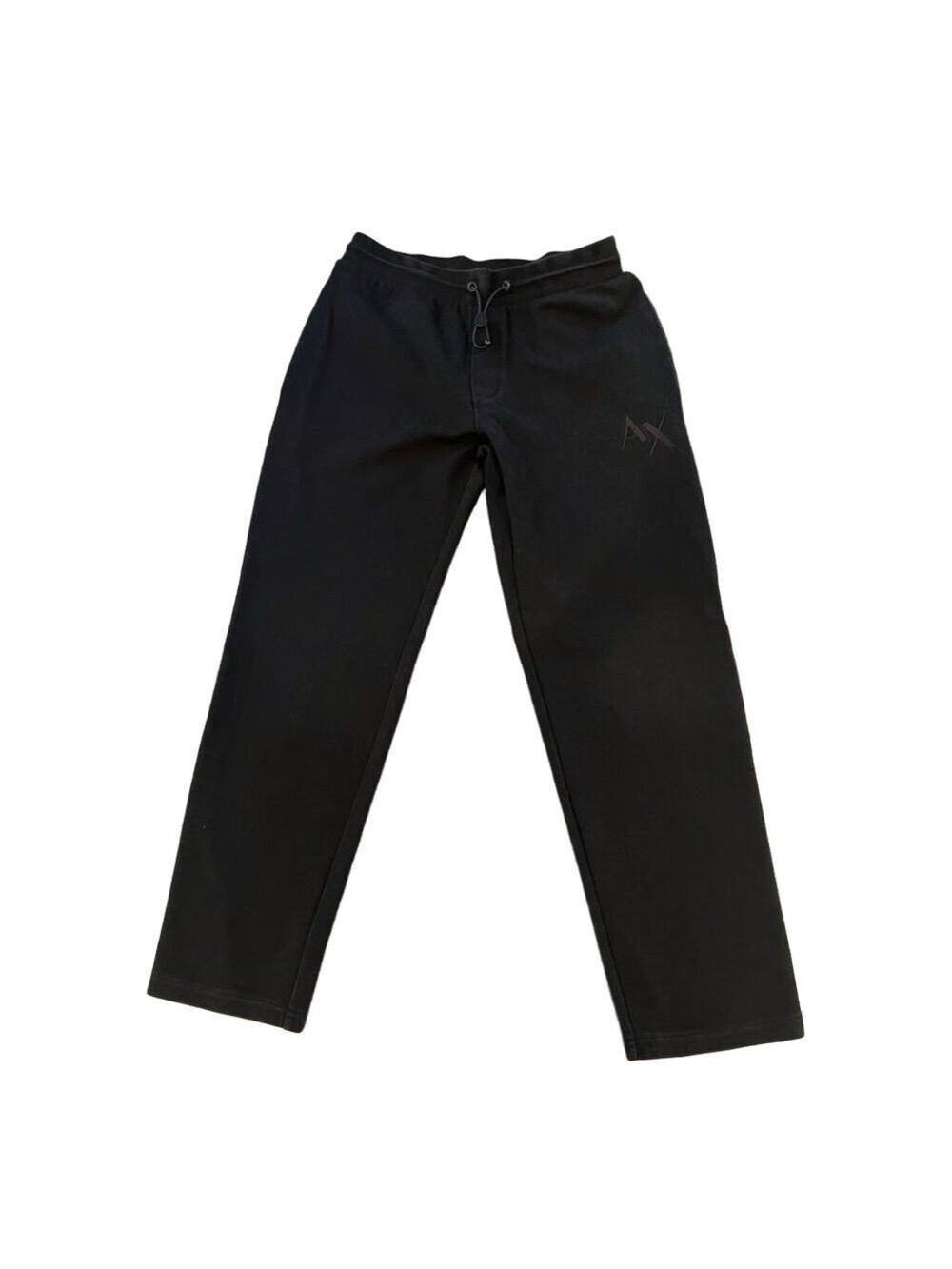 Armani Exchange Black Signature Logo Sweatpants Joggers with pockets Sz Small